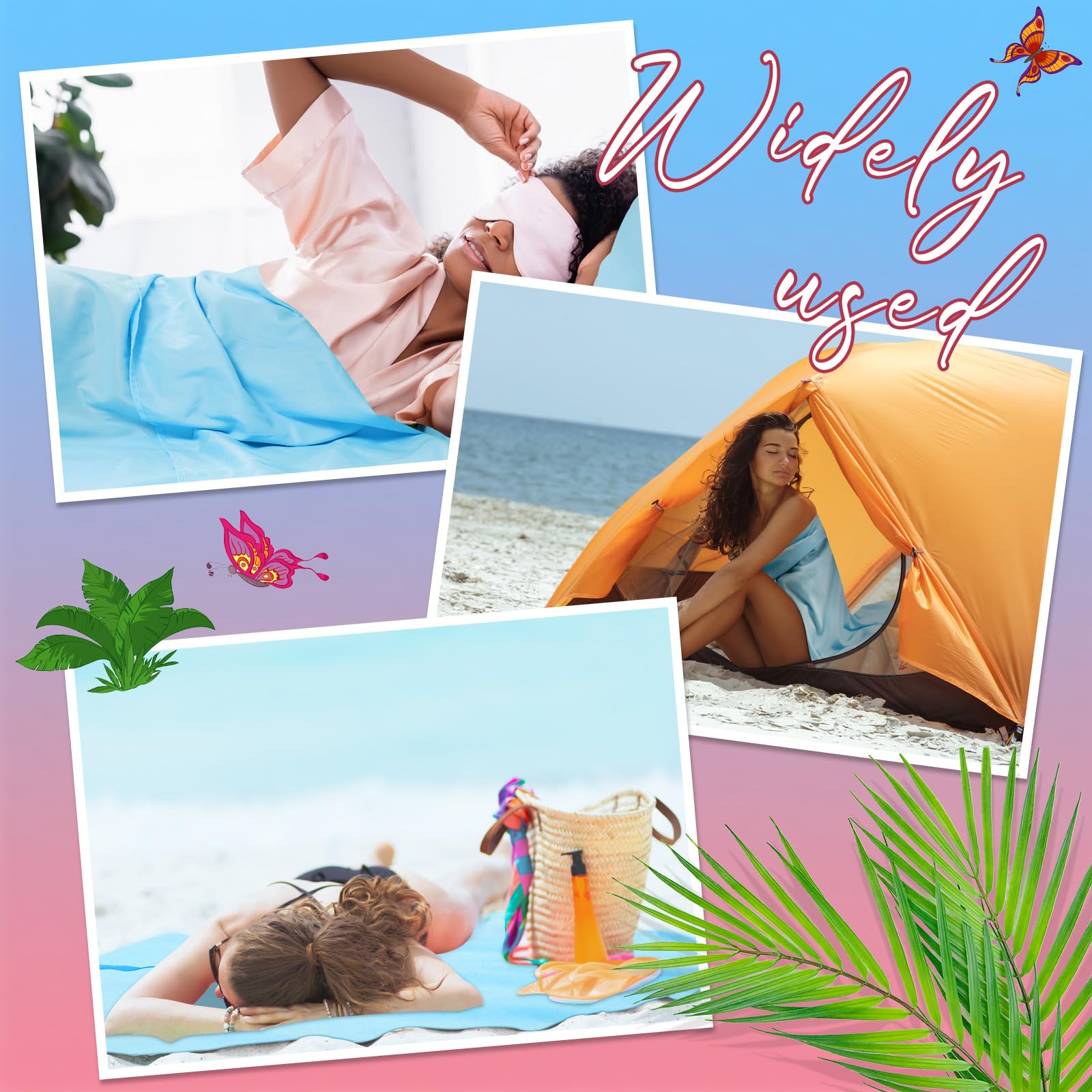 Irenare Sleep Sack with large face pillowcase supports relaxed positioning during tanning