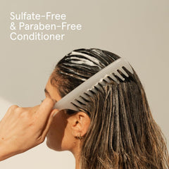 iRestore Biotin conditioner texture close-up suggests silky smooth hair