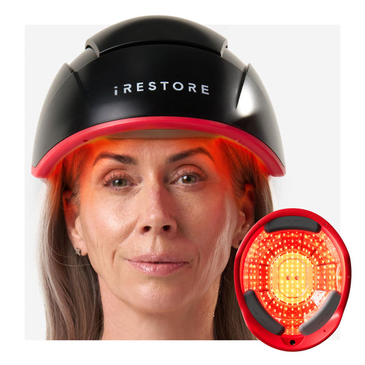iRestore Elite laser cap front view for at-home hair regrowth support