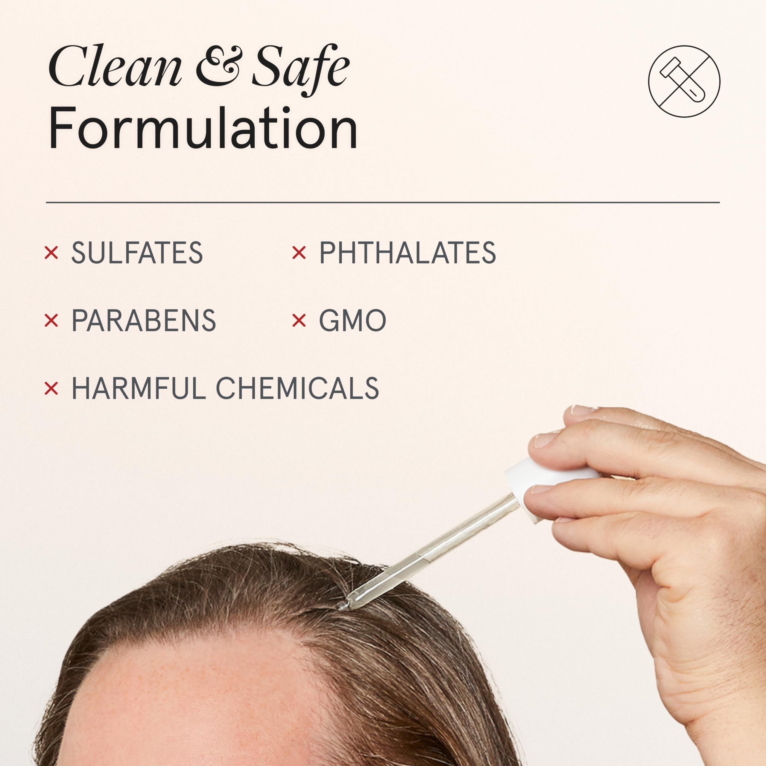 iRestore Scalp Serum ingredients label featuring Redensyl and Capixyl
