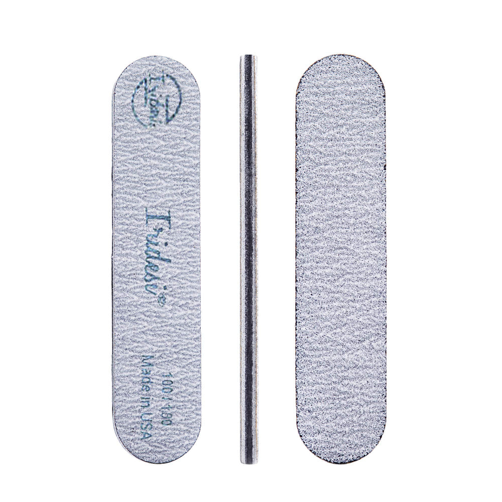 Iridesi mini zebra nail file with 100/180 grit for versatile nail shaping