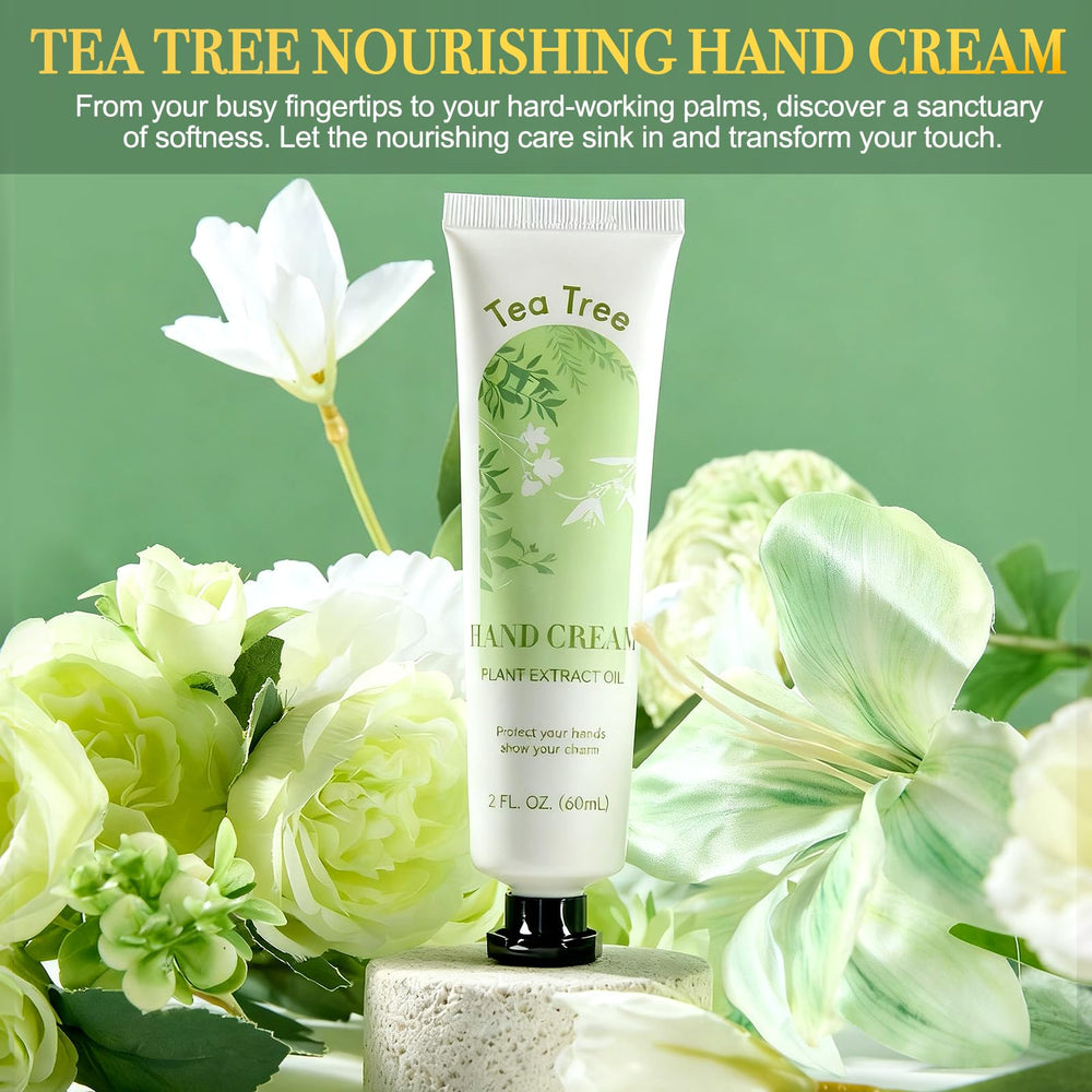 IRINXL tea tree hand cream close-up shows nourished skin and daily care