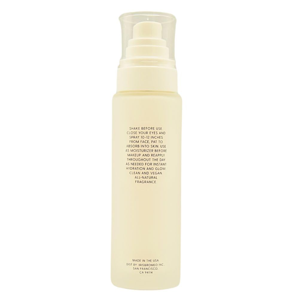 Iris and Romeo The Reset spray application in use for a refreshed look