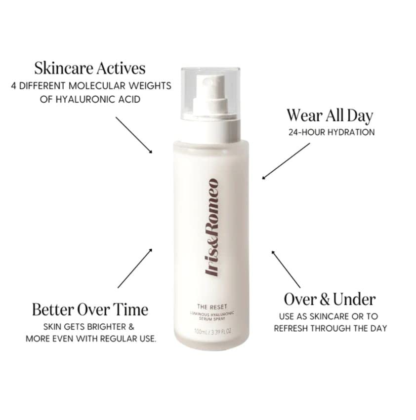 IRIS&amp;ROMEO The Reset mist application delivering lightweight hydration and glow