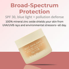 Packaging highlights reef-safe SPF and skincare benefits in sleek packaging.