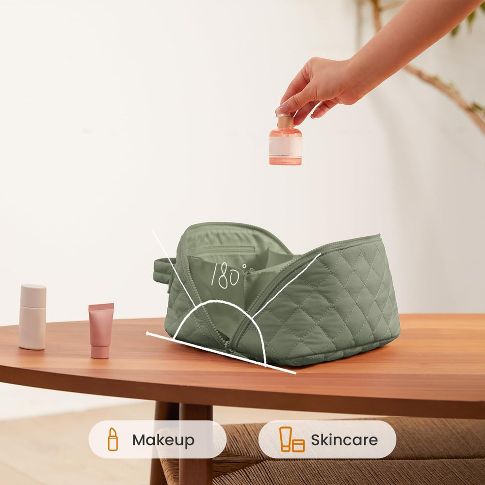 IrisCargo Toiletry Bag five compartments help keep items organized