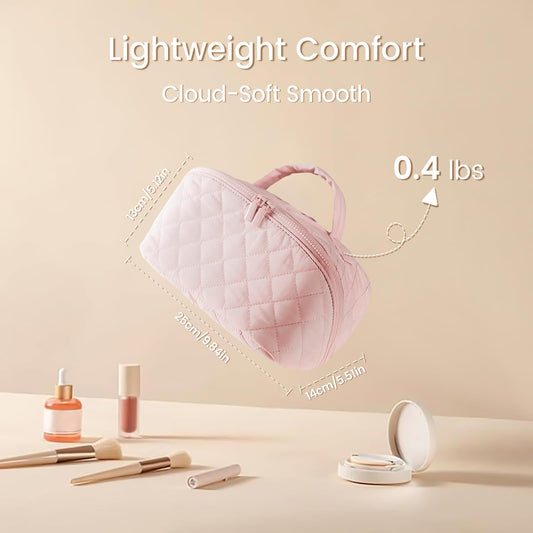 IrisCargo waterproof PU leather case protects cosmetics from spills and moisture.