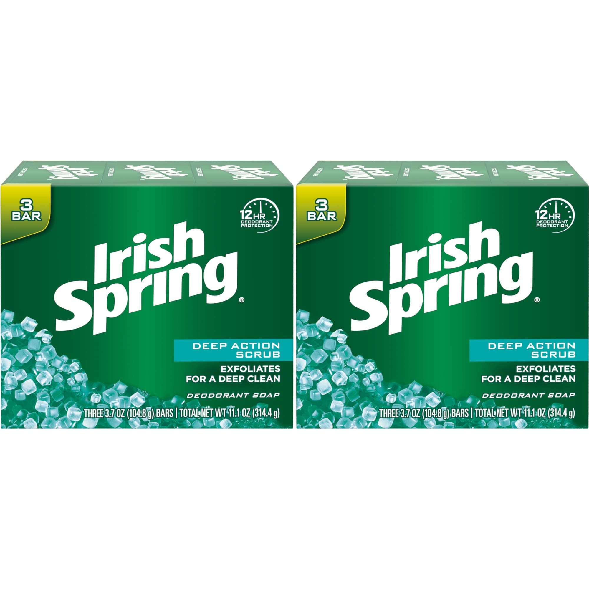 Irish Spring Clean Scrub bar soap lather close-up highlights rich, revitalizing foam