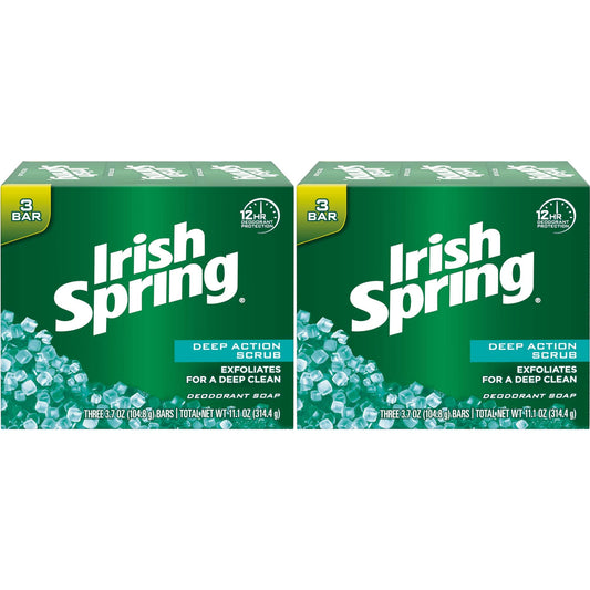 Irish Spring Clean Scrub bar soap lather close-up highlights rich, revitalizing foam
