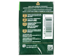 Close-up of Irish Spring Original soap texture and packaging for secure grip and easy lather.