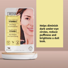 IROHA NATURE Hyaluronic acid patches provide instant moisture to the eye contour.