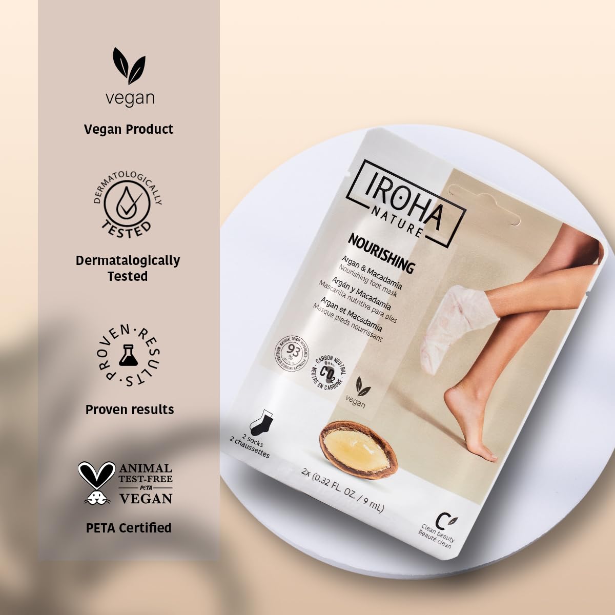 IROHA NATURE olive oil aids repair and hydration of feet