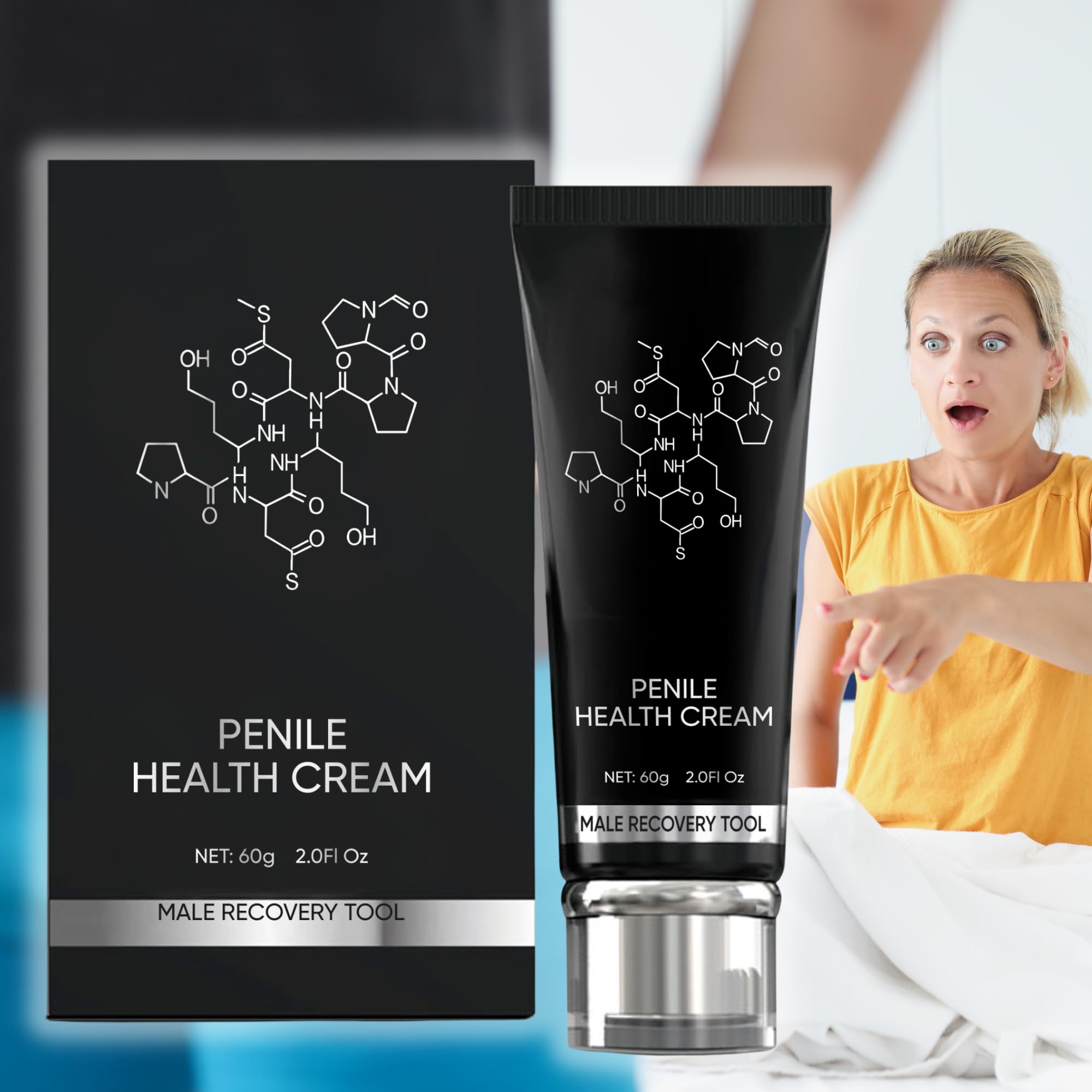 Irvy Male Re-Vitalize Cream bottle for easy daily application and moisturized skin.
