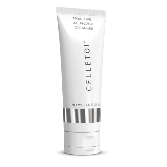 Isagenix Celletoi Moisture Balancing Cleanser bottle for gentle makeup removal and refreshing cleanse.