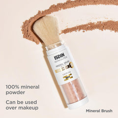 ISDIN Mineral Brush Powder lid open reveals brush and cap