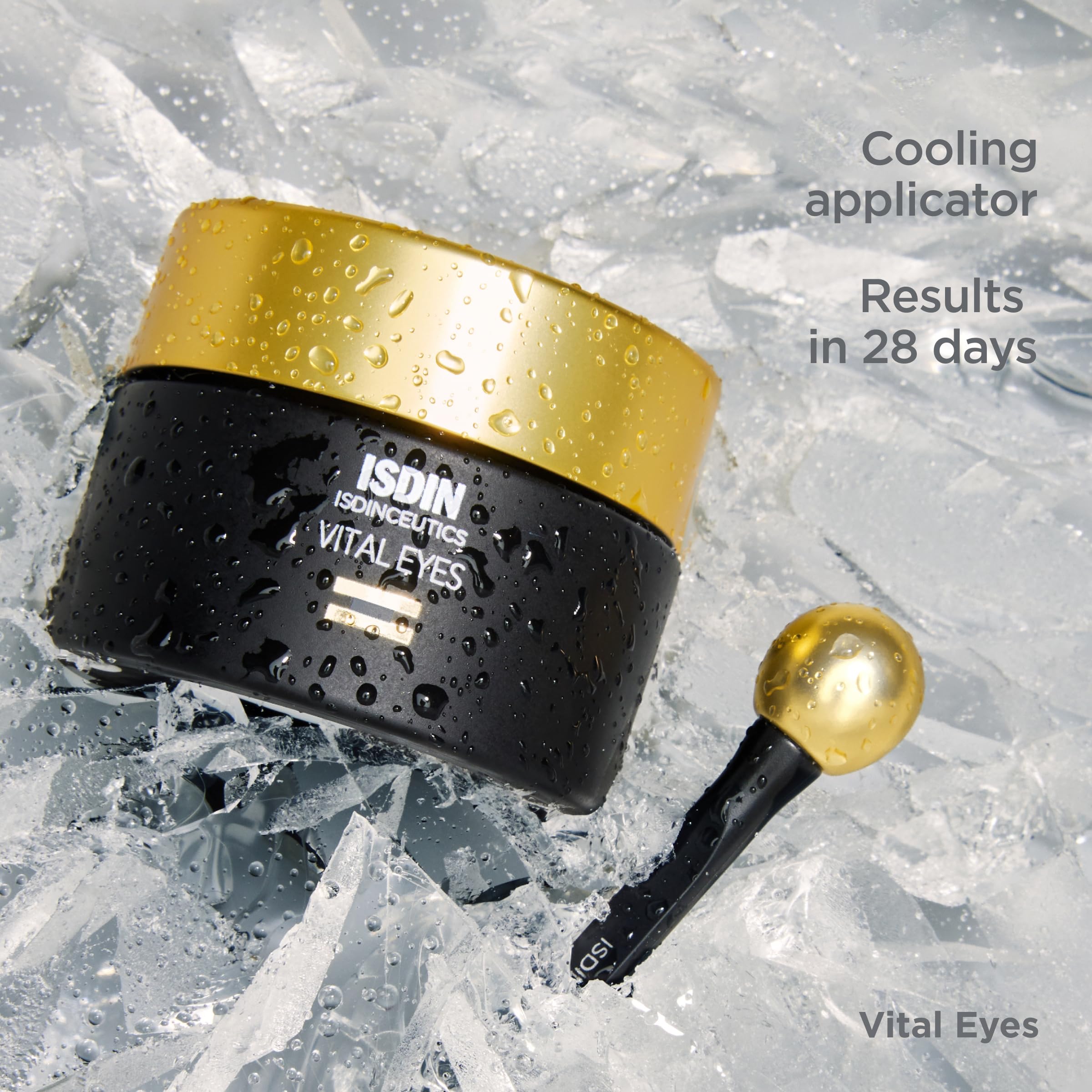 ISDIN Vital Eyes packaging tube presented for premium nightly eye care