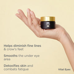 ISDIN Vital Eyes texture close-up shows a rich, creamy formula for overnight care