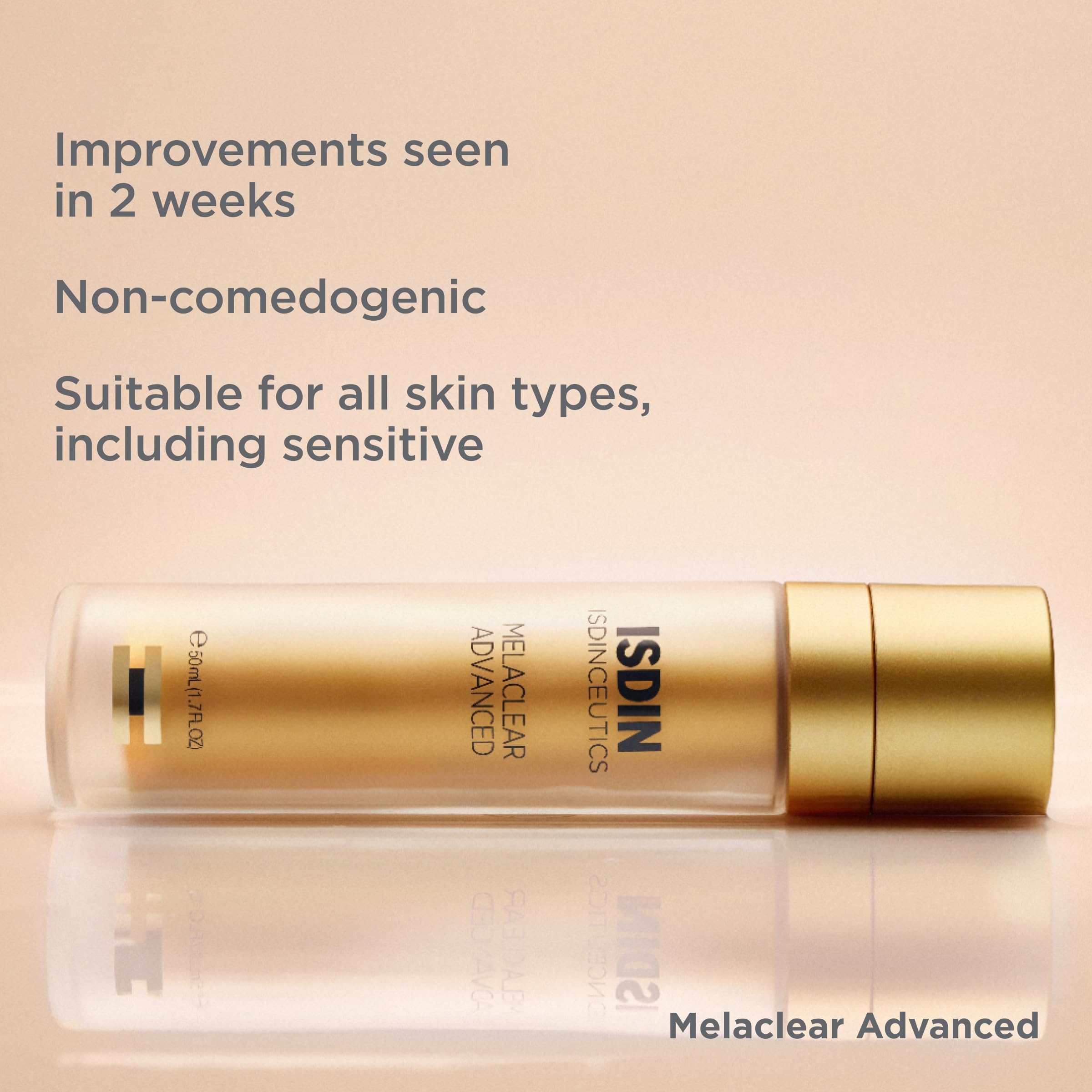 Spot areas showing lighter pigmentation after Melaclear Advanced use