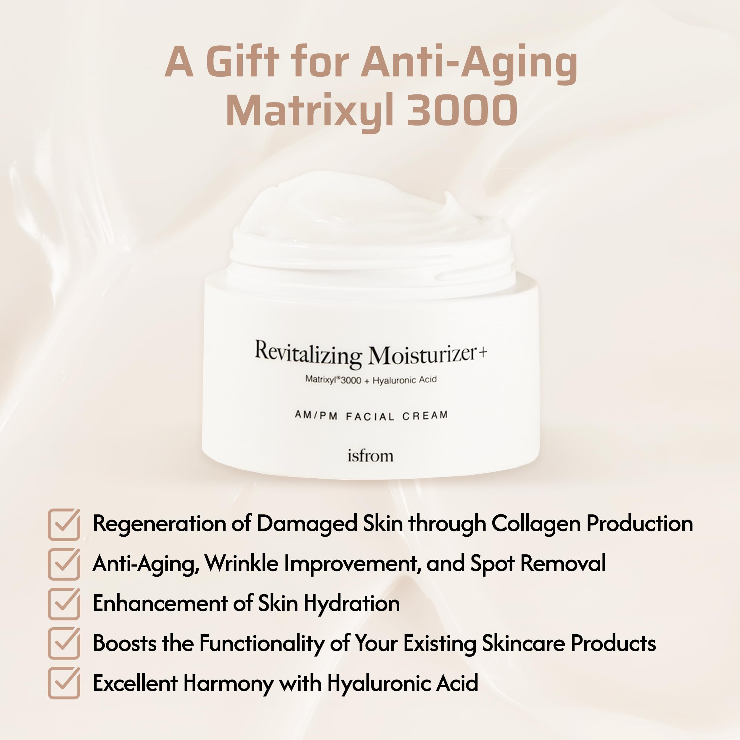 IS_FROM Revitalizing Moisturizer highlights Matrixyl 3000 for skin firmness