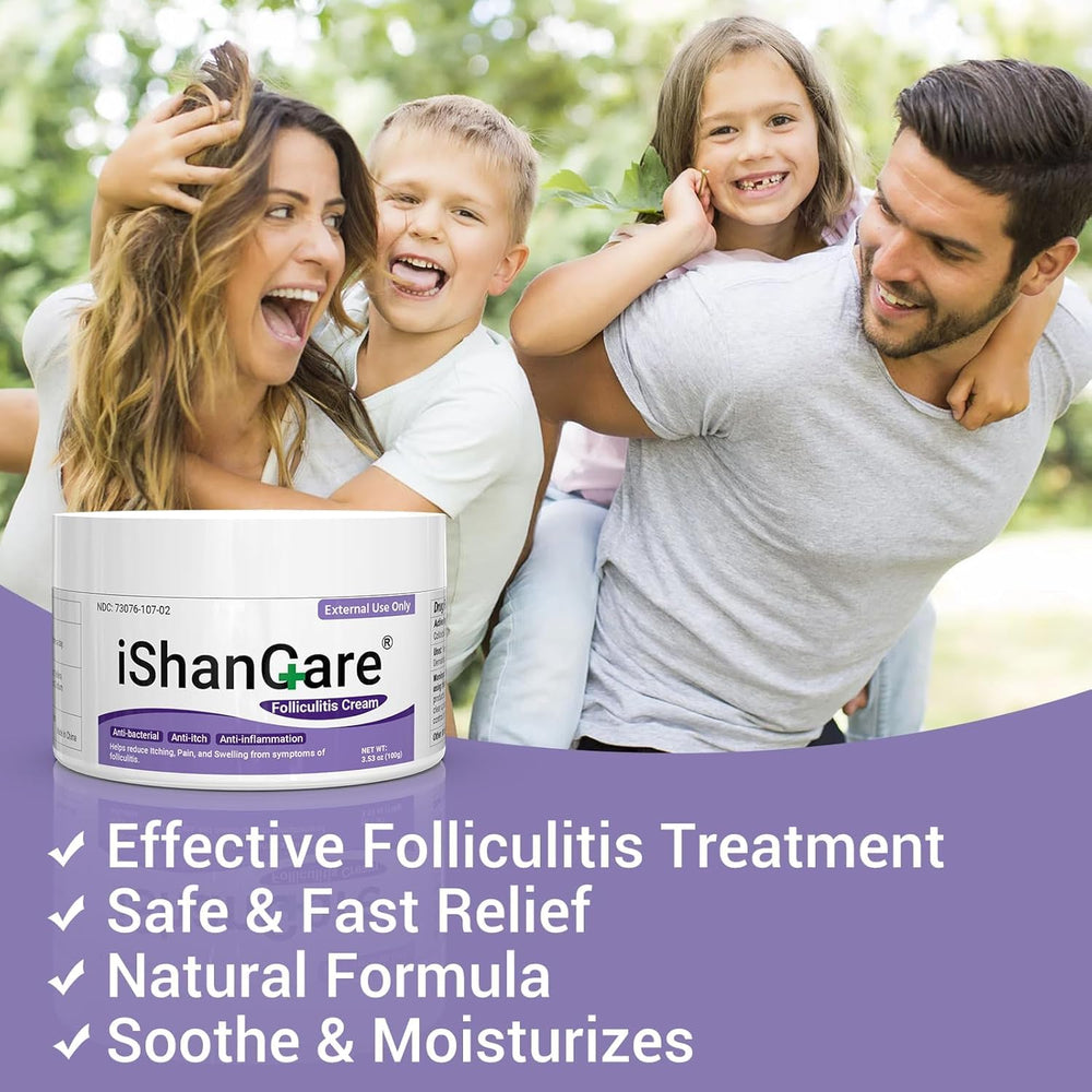 ishancare soft smooth skin after application close-up.