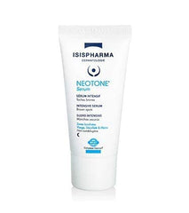 IsisPharma Neotone Serum on bathroom shelf signals daily skincare routine.