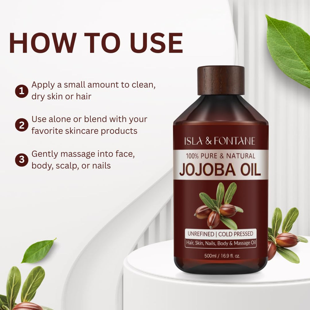 ISLA & FONTANE body massage head for deeper oil absorption and relaxation.