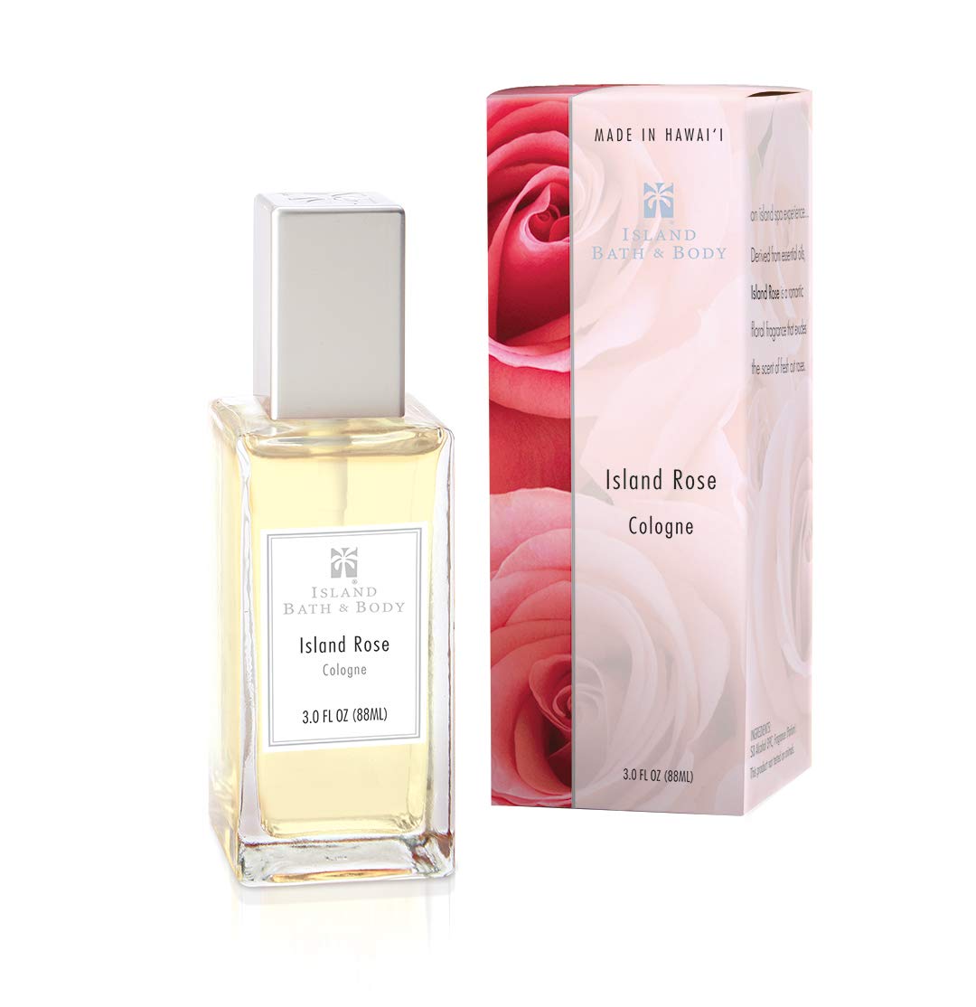 Island Bath & Body Island Rose Cologne 3oz bottle with a romantic floral scent for evening wear