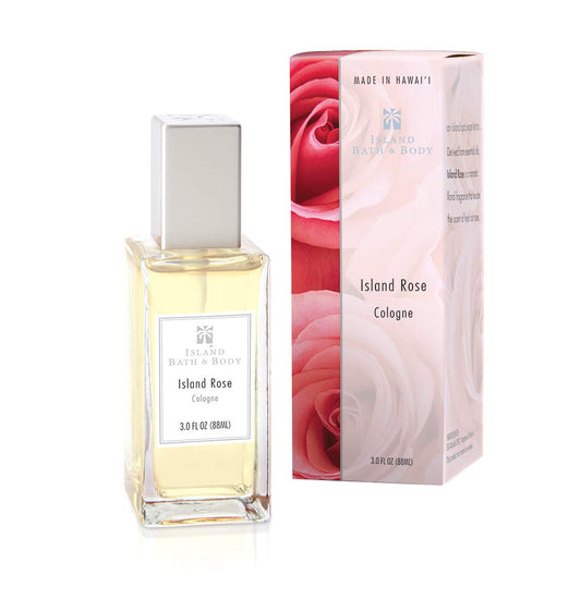Island Bath & Body Island Rose Cologne 3oz bottle with a romantic floral scent for evening wear