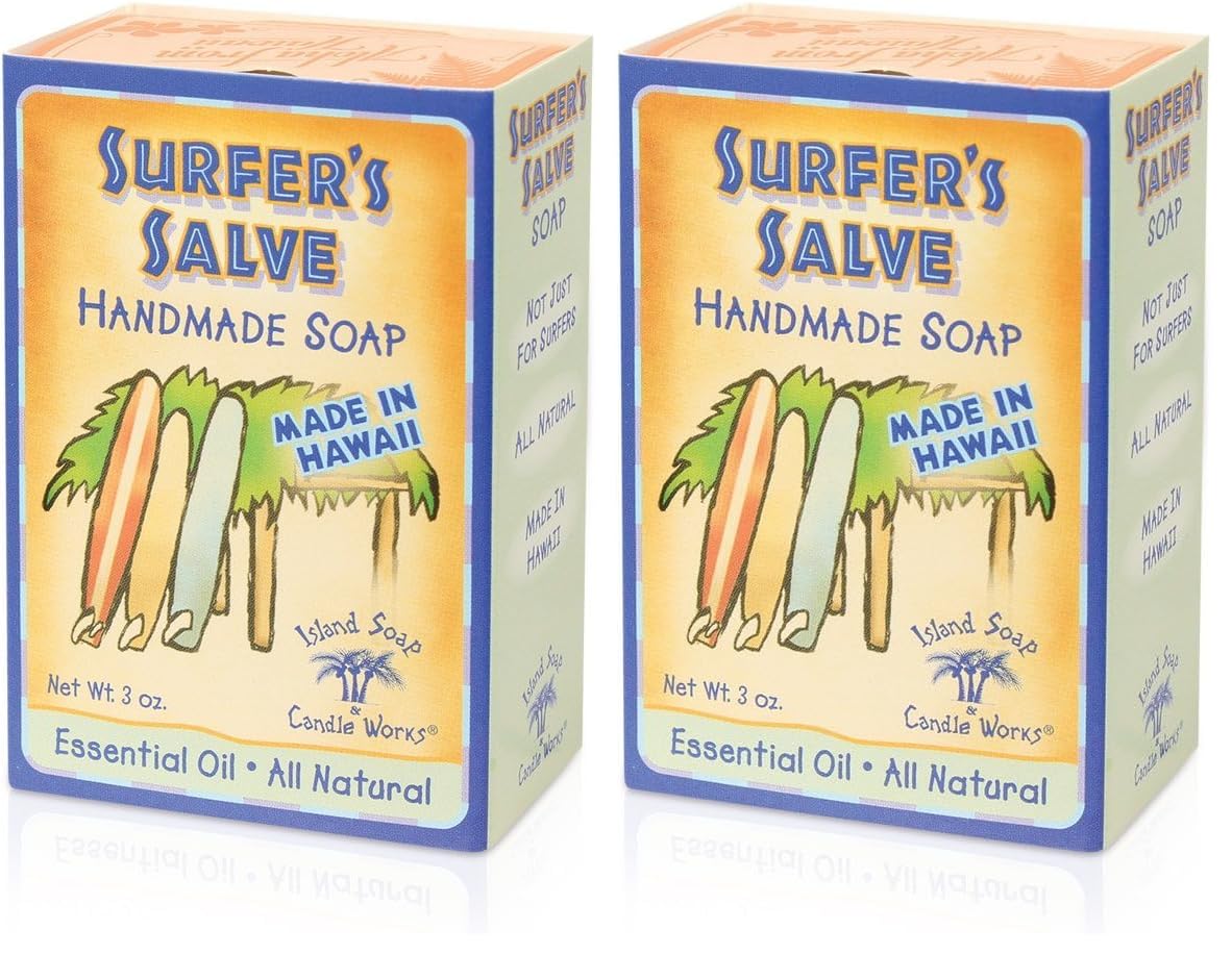 Island Soap & Candle Works Surfer's Salve Soap with lavender and tea tree soothes dry skin