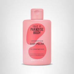 Isle of Paradise Confidently Clear Body Polish packaging shown with premium clean design for daily use.