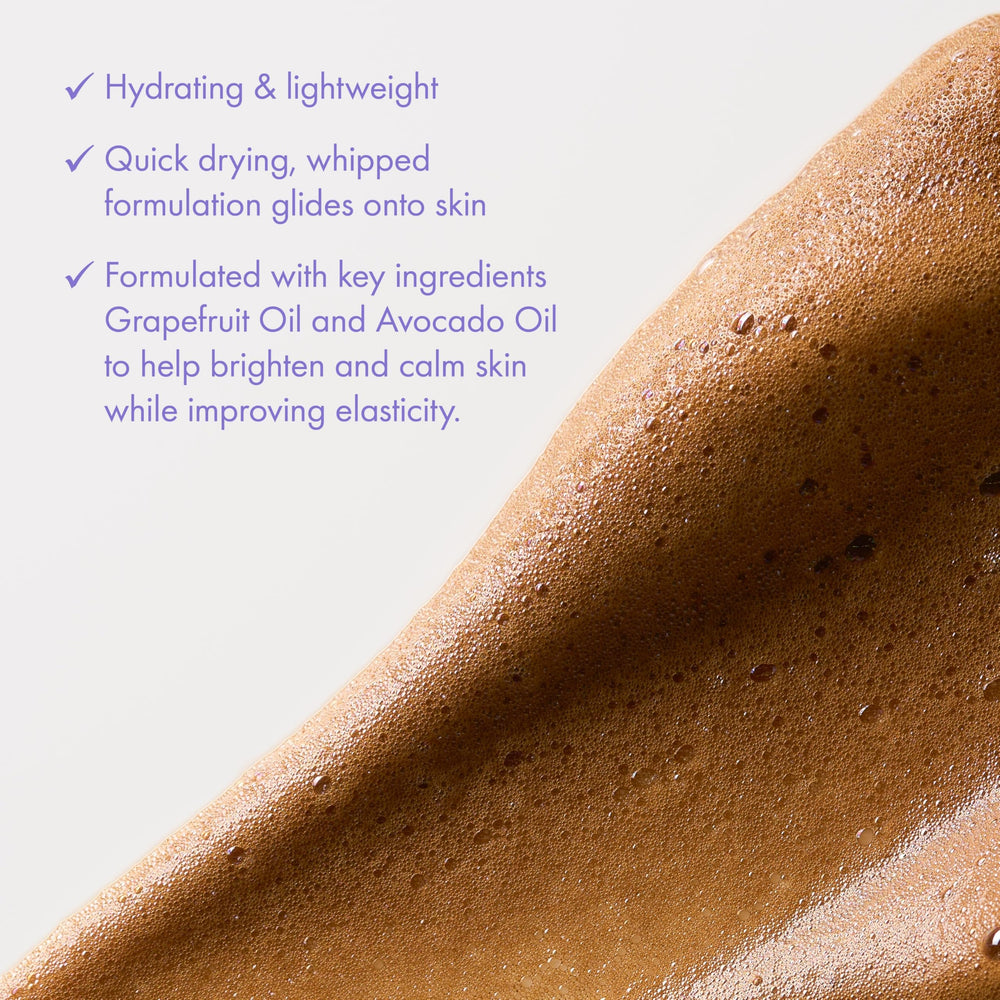 Isle of Paradise tinted self tanning mousse dries quickly for a comfortable bronze.
