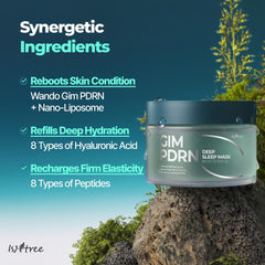 IsNtree Gim PDRN Deep Sleep Mask seaweed ingredient emphasis nourishes skin.