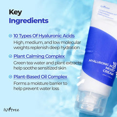 ISNTREE Hyaluronic Acid Moist Cream in routine use for daily hydration.