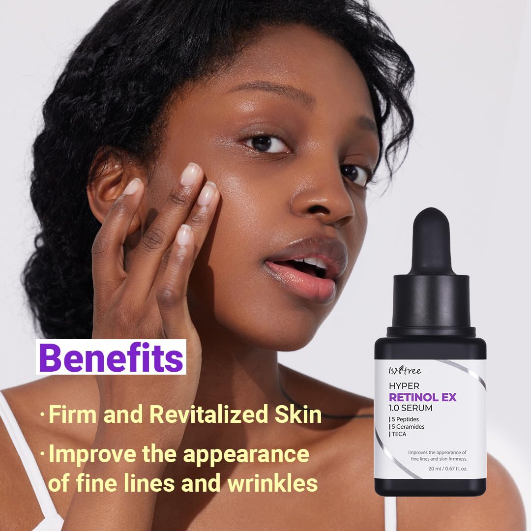 IsNtree Hyper Retinol EX night-time application for optimal penetration.