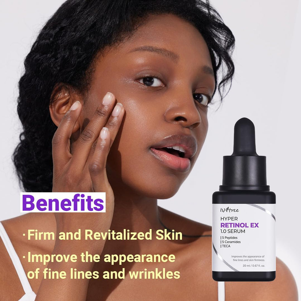 IsNtree Hyper Retinol EX night-time application for optimal penetration.