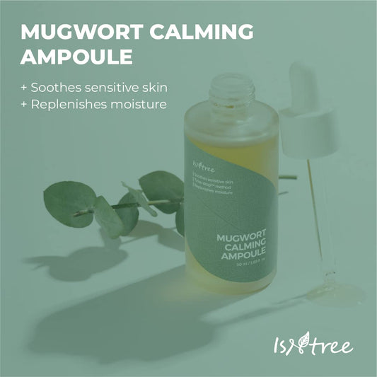 IsNtree Mugwort Calming Ampoule 50ml cap top highlights gentle hydration