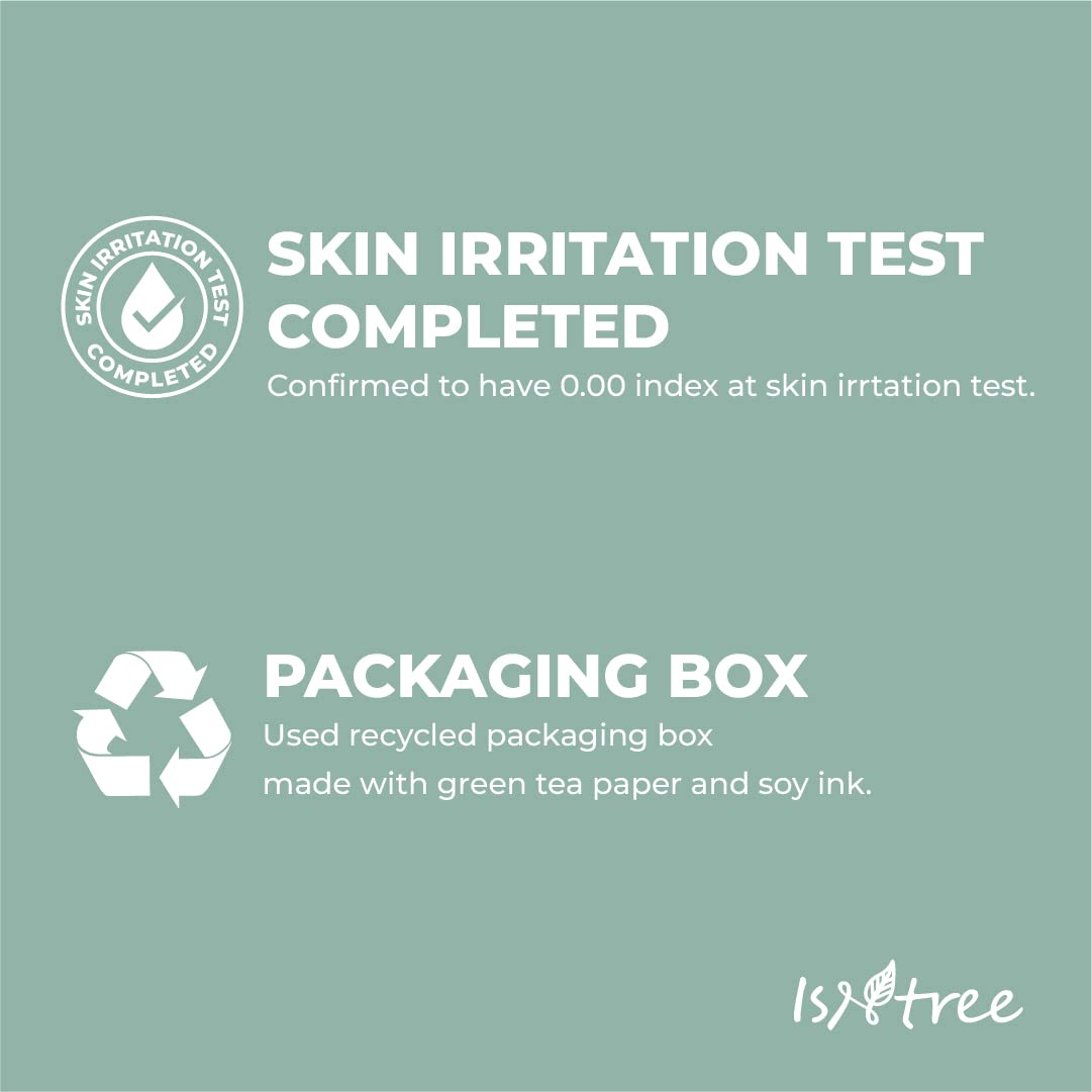 ISNTREE Mugwort calming cream bottle with pump indicating quick absorption.