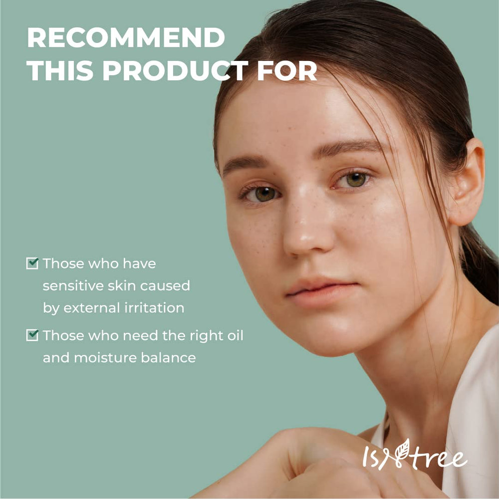 ISNTREE Mugwort calming cream highlights Mugwort Extract ingredient.