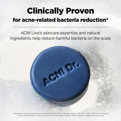 Applying ISOI ACNI Dr. 1st Solution Bar to the scalp for targeted cleansing