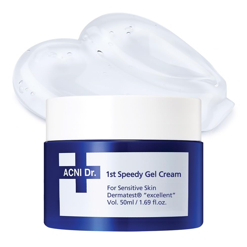 ISOI ACNI Dr. 1st Speedy Gel Cream jar closeup for oil-control hydration.