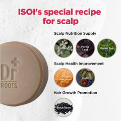 ISOI Dr Roots beer yeast biotin ingredients highlight nourishing scalp care.
