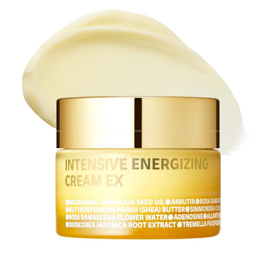 ISOI Intensive Energizing Cream EX jar promotes deep hydration for a glowing, supple complexion.