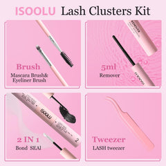 ISOOLU Lash Bond and Seal bottle demonstrates strong, waterproof hold for all-day wear