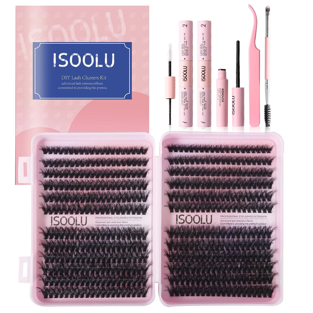 ISOOLU Fairy Lash Clusters kit for easy at-home lash styling and long-lasting wear.