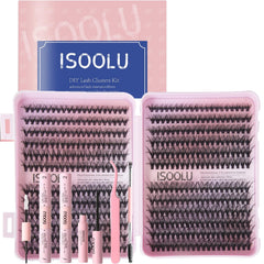 ISOOLU Fairy Lash Clusters Kit contents for easy DIY lash design