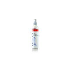 Isoplus 24-7 Leave-In Conditioner bottle on display, enhances shine and manageability.