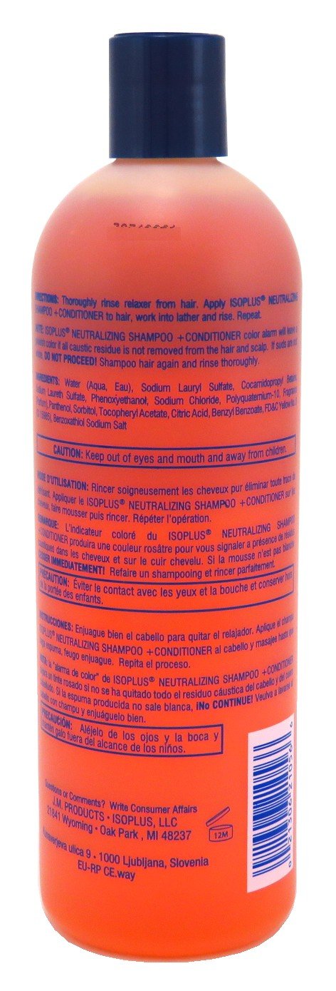 Isoplus 3-pack Neutralizing Shampoo and Conditioner packaging for home care