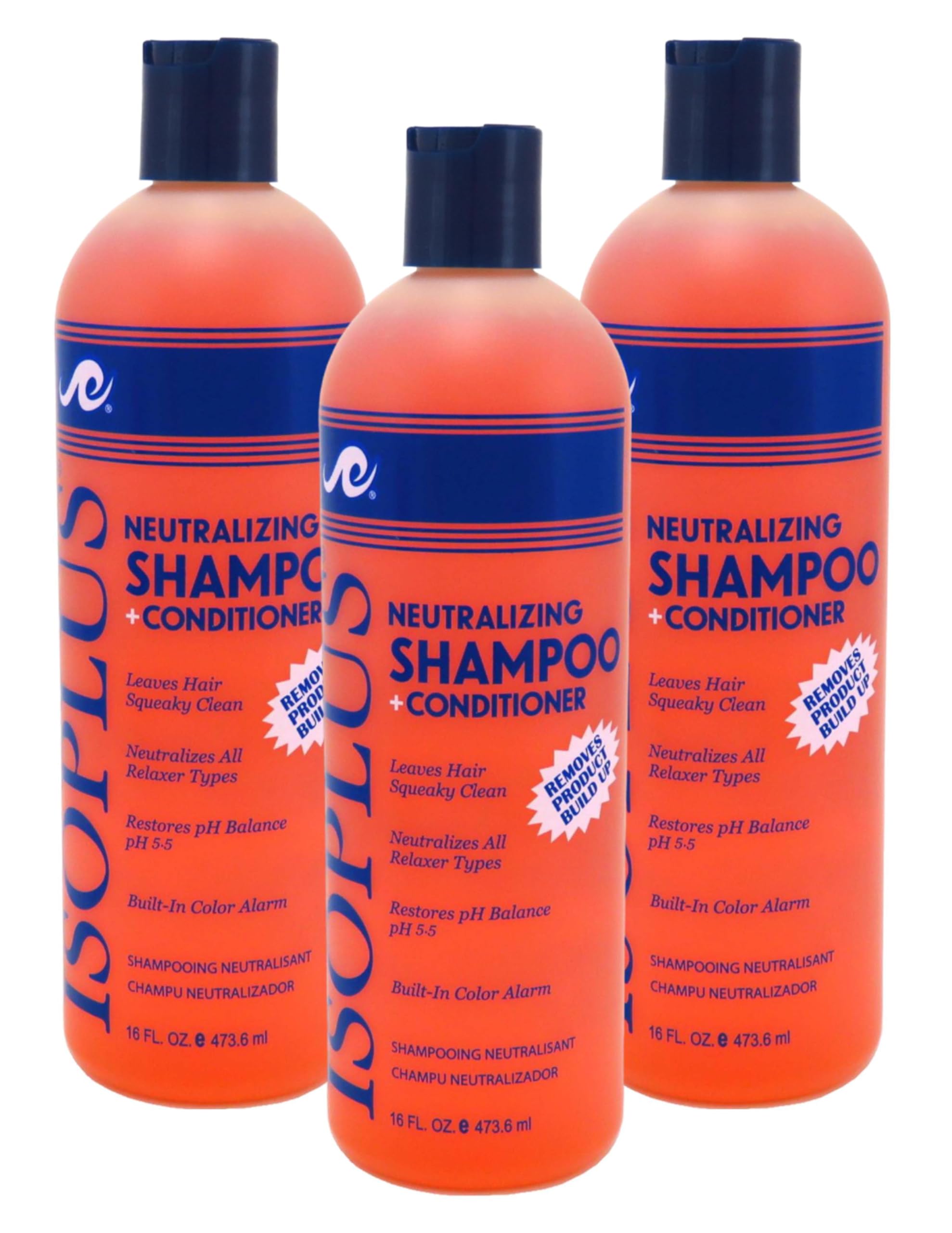 Isoplus product label closeup showing professional formula and care guidance