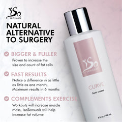 IsoSensuals CURVE cream being applied to skin for firming feel