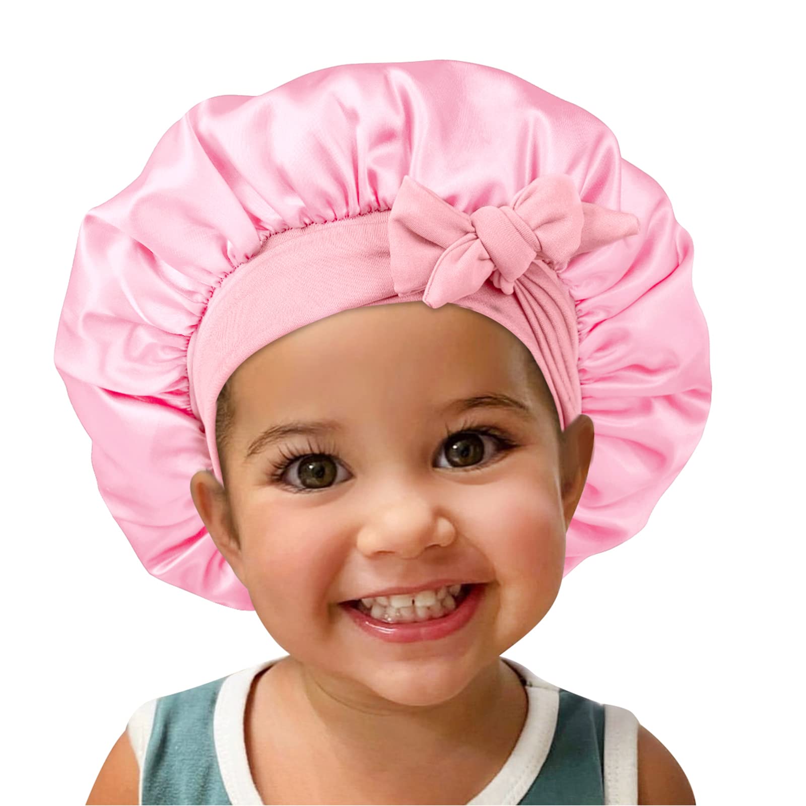 Isshin Beauty satin bonnet with elastic tie band for secure fit.